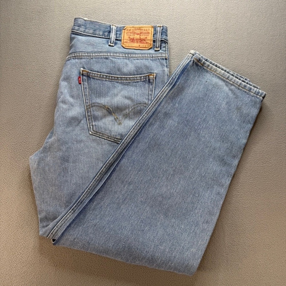 Levi Strauss Jeans Mens 38x32 Light Wash 550 Relaxed Fit Y2K Vintage Denim